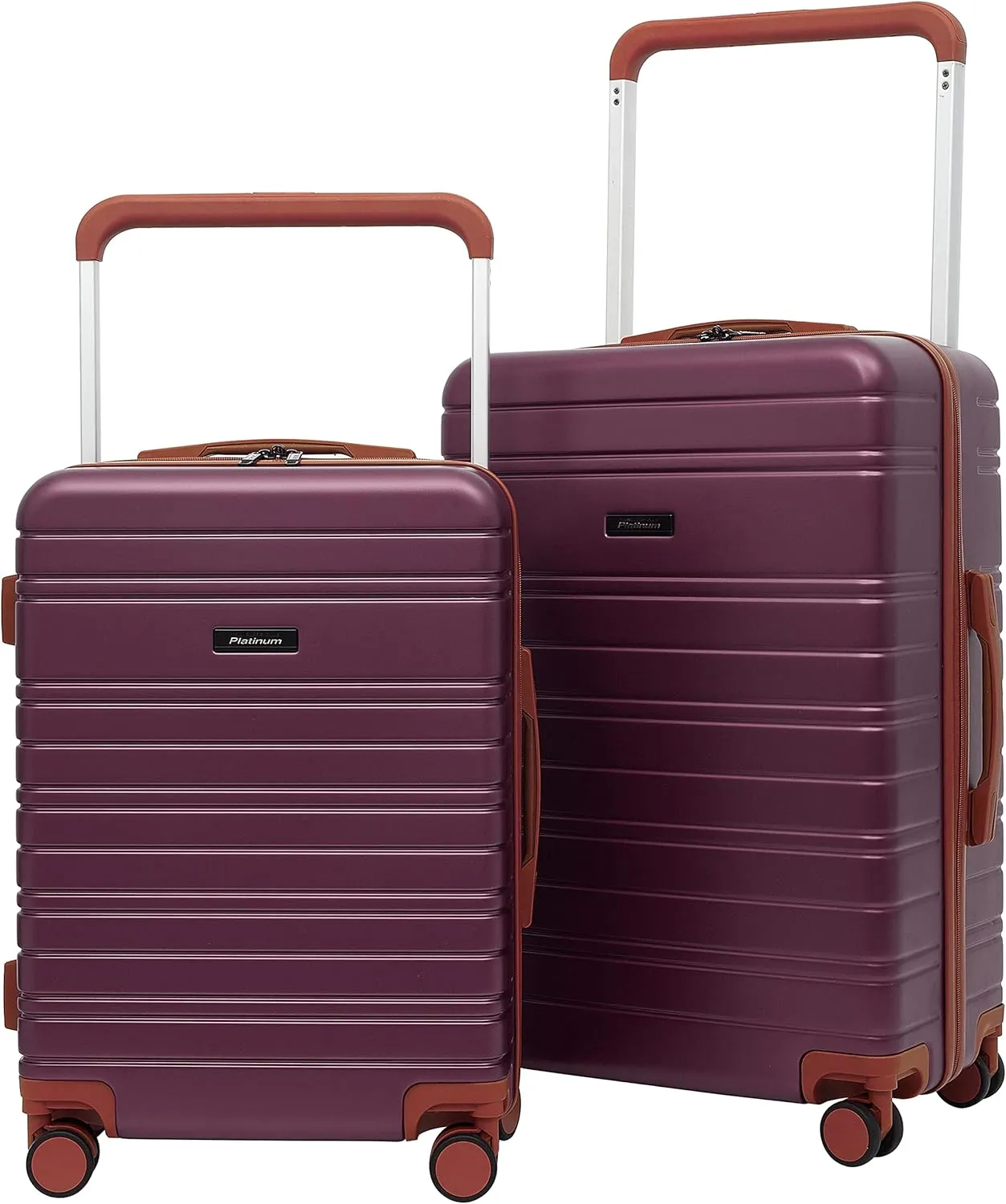 Travelers Club 20" Navigate Luggage, Burgundy, 2PC Set