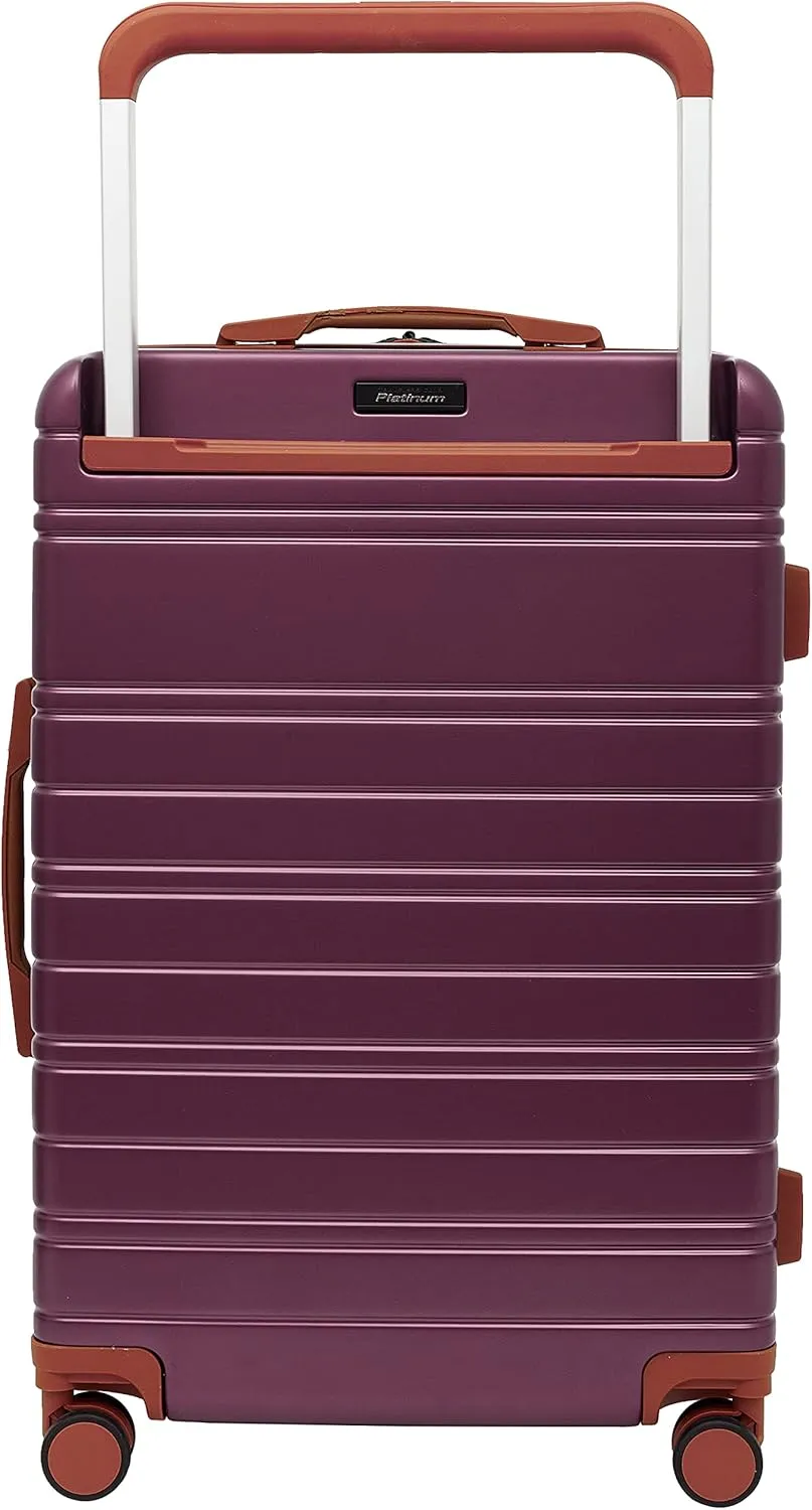 Travelers Club 20" Navigate Luggage, Burgundy, 2PC Set