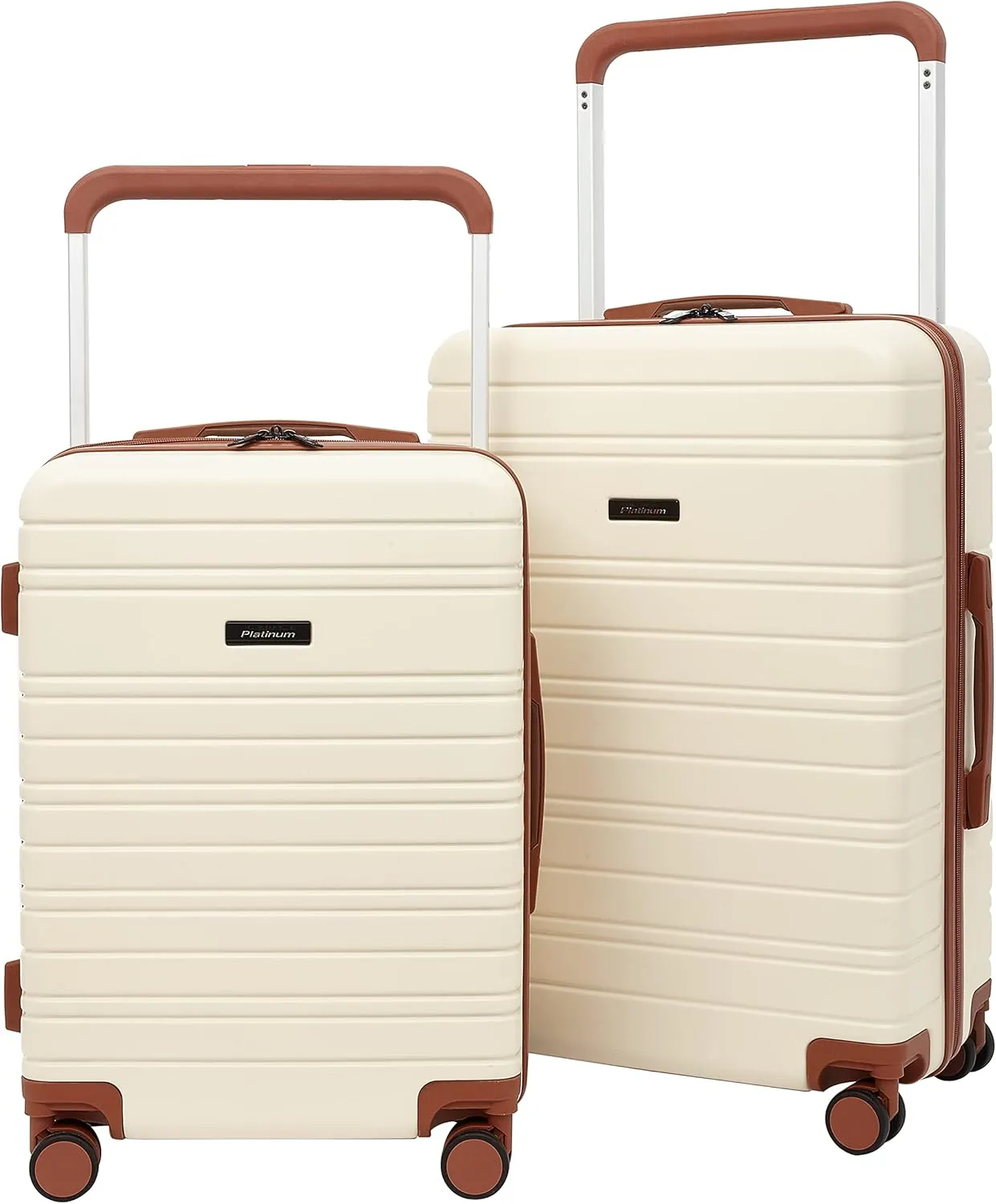 Travelers Club 26" and 20" Navigate Luggage Set, Ivory, 2PC Set