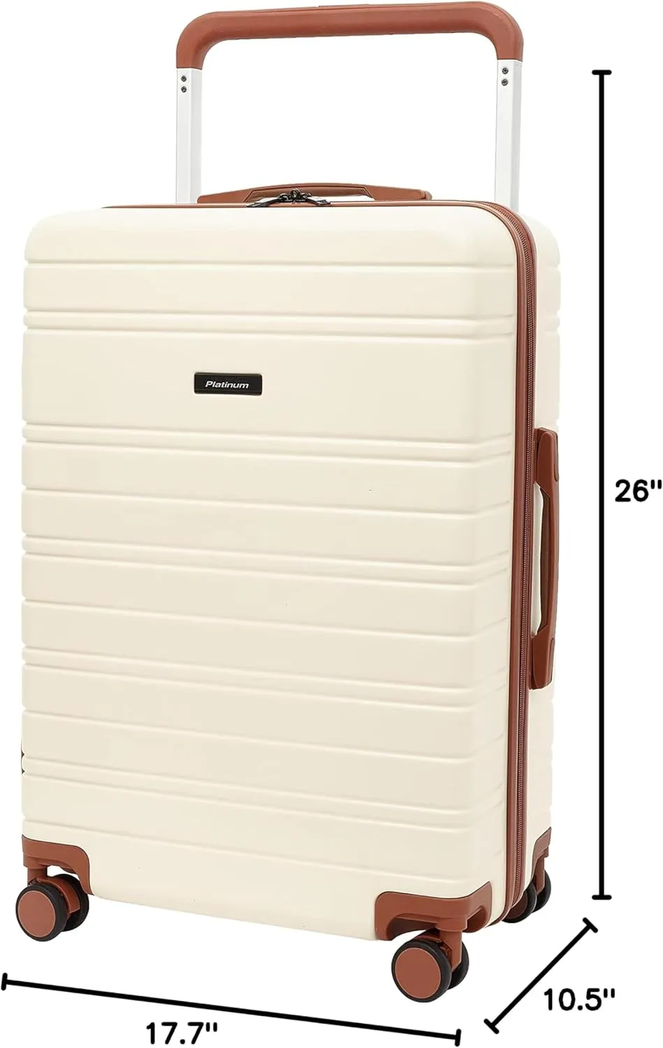 Travelers Club 26" and 20" Navigate Luggage Set, Ivory, 2PC Set