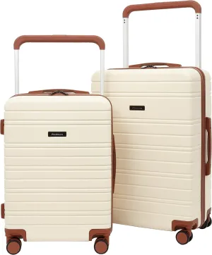 Travelers Club 26" and 20" Navigate Luggage Set, Ivory, 2PC Set