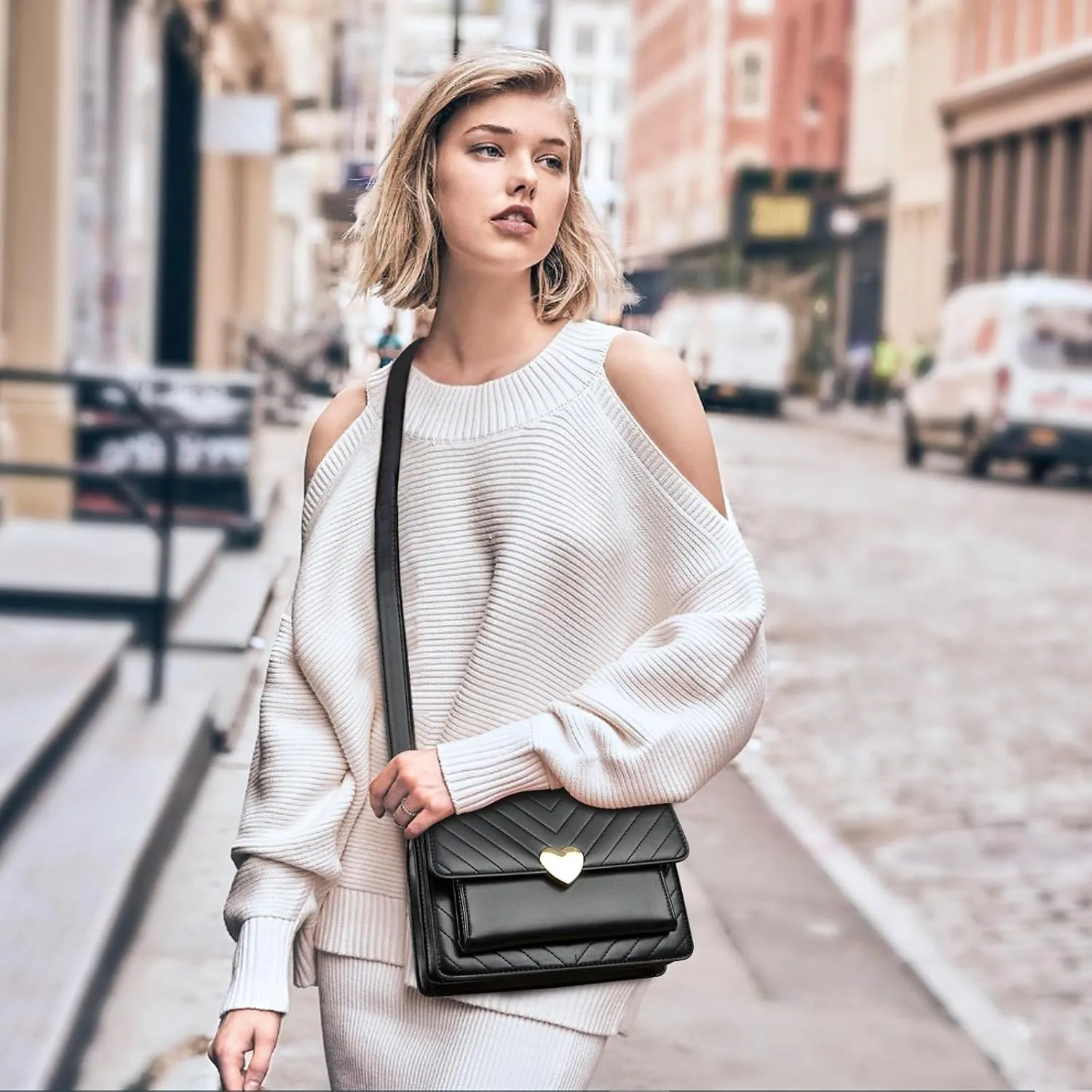 Travistar Crossbody Bags for Women - Small Cross Body Purse Leather Top-handle Handbags Trendy Shoulder Bag Satchel Purses