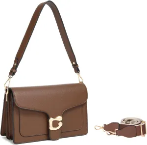 Travistar Crossbody Bags for Women Trendy - Small Cross Body Purse Shoulder Bag Leather Handbags Evening Clutch with 2 Straps