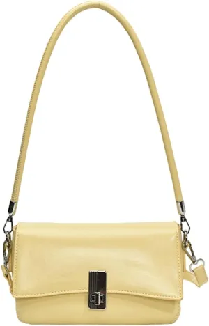 Trendy Solid Color Simple Underarm Bag for Women Casual Buckle Shoulder Bag PU Leather Outdoor Satchel Bags 2025