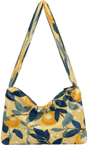 Tropical Leaves on White Women Handbags Shoulder Bag, Handbag Shoulder Bag, Womens Outdoor Bag