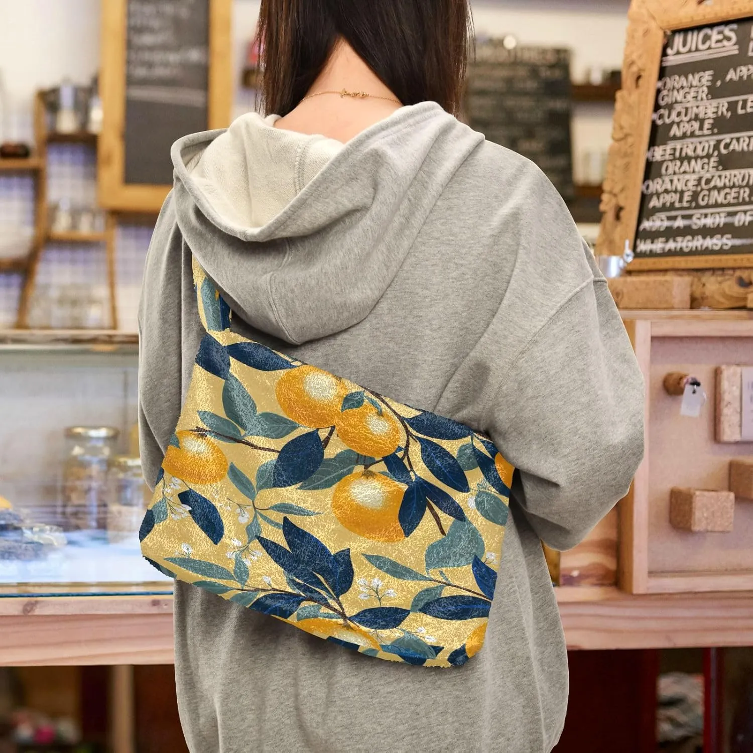 Tropical Leaves on White Women Handbags Shoulder Bag, Handbag Shoulder Bag, Womens Outdoor Bag