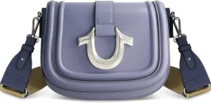 True Religion Bag, Women's Faux Leather Crossbody Purse with Adjustable Shoulder Strap, Blue