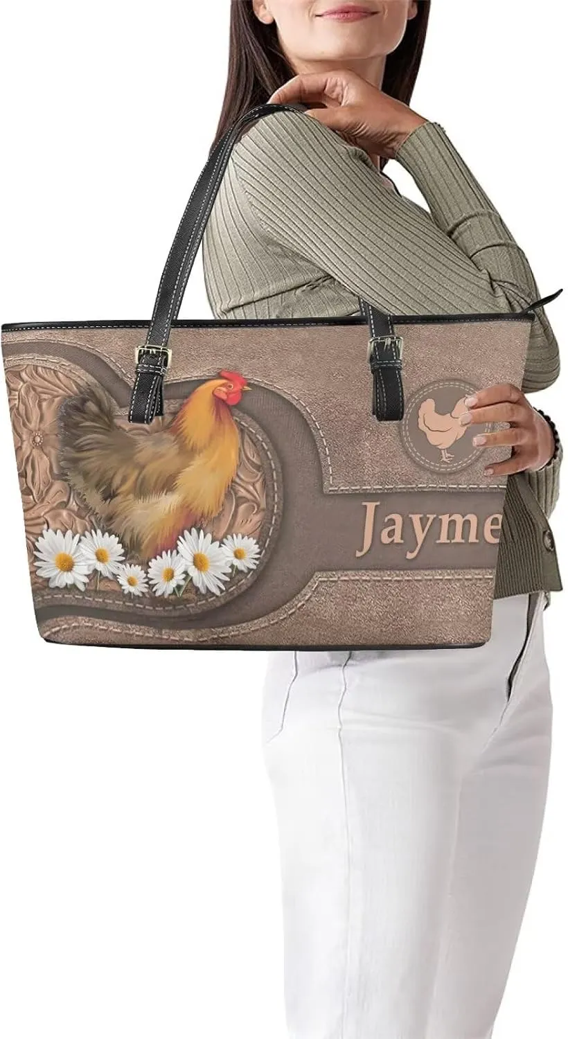Tuoxiukan Personalized Handbags and Wallet Set for Women Clutch Purse Custom Name Tote Bag Customized Gifts for Mom