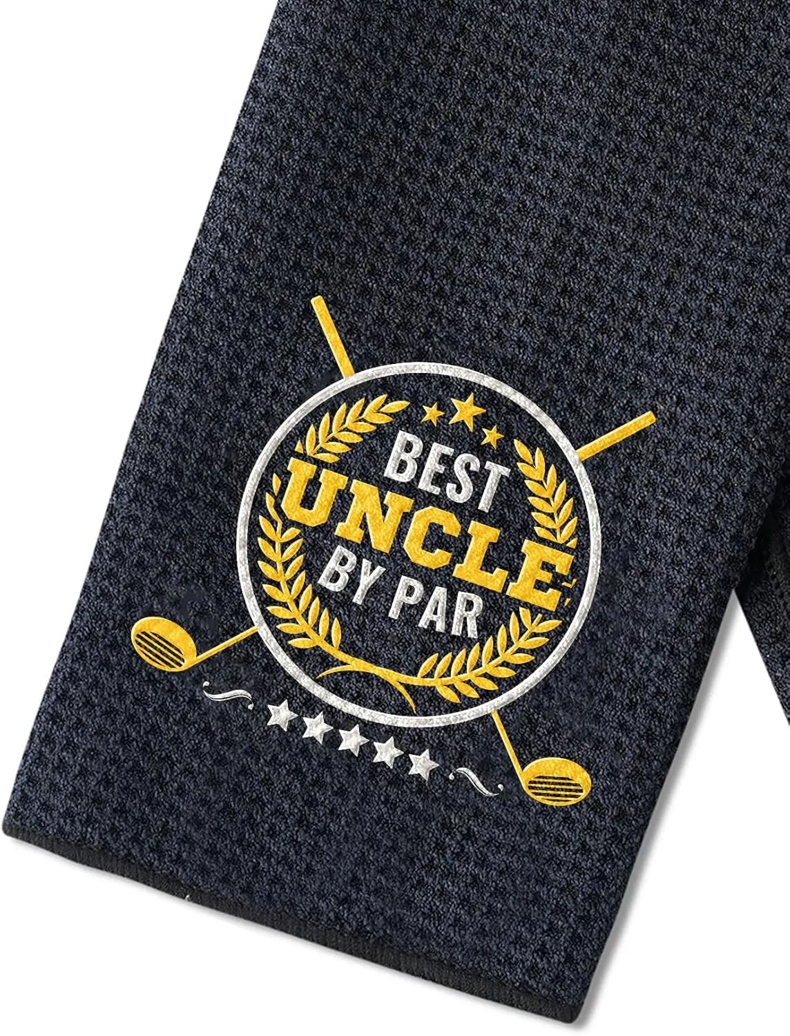 Uncle Gifts Golf Towels from Niece Nephew, Golf Accessory for Golf Bags, Golf Gifts for Men on National Golf Day, Retirement, 16x24in Microfiber Golf Towel, Black