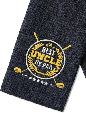 Uncle Gifts Golf Towels from Niece Nephew, Golf Accessory for Golf Bags, Golf Gifts for Men on National Golf Day, Retirement, 16x24in Microfiber Golf Towel, Black