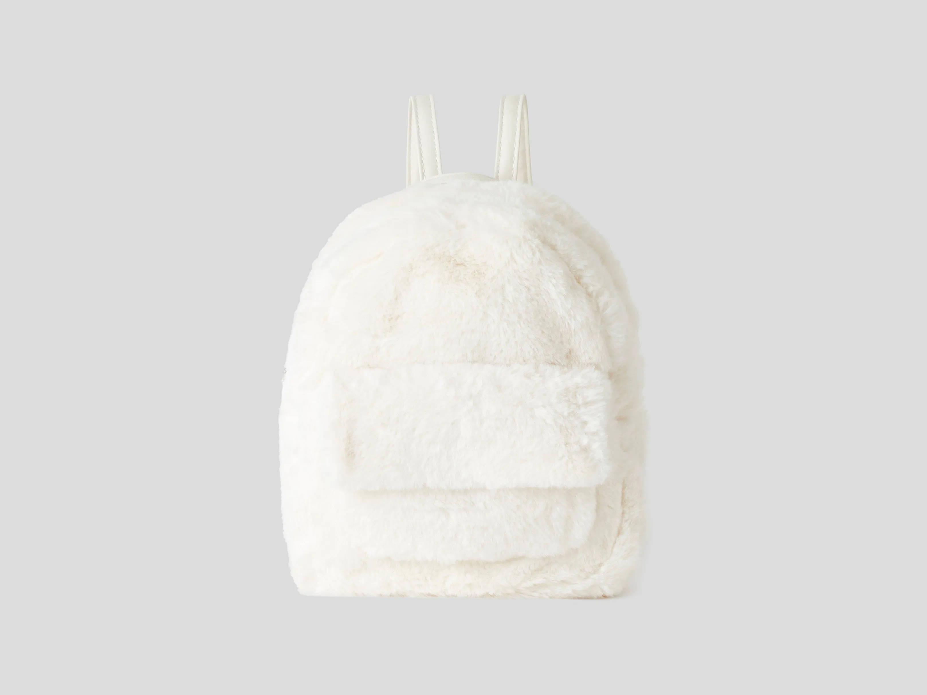 Unisex Faux Fur Backpack with Flap Front Pocket