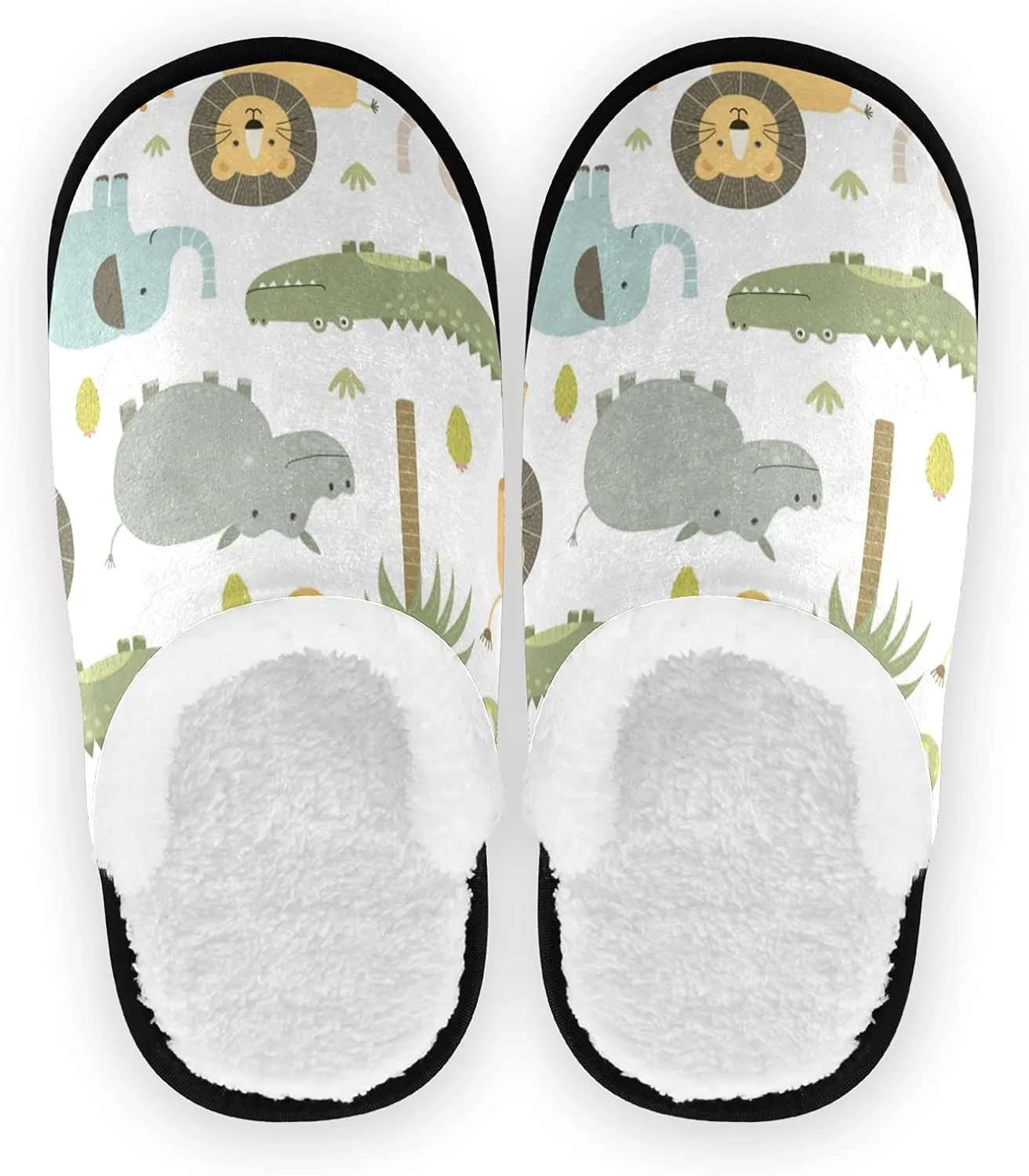Unisex Fuzzy Feet Plush Slippers Anti-Slip Warm House Shoes M/L