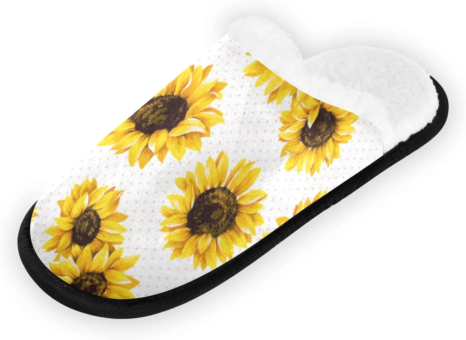 Unisex Slippers Fuzzy Feet Plush Cotton Slippers Anti-Slip Warm House Shoes M/L