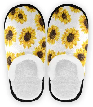 Unisex Slippers Fuzzy Feet Plush Cotton Slippers Anti-Slip Warm House Shoes M/L