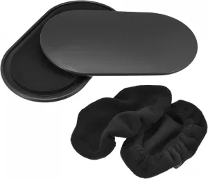 uxcell Exercise Core Sliders, Oval Glider Discs with Feet Cover, Dual Sided Usage in Home Gym for Full Body Workout