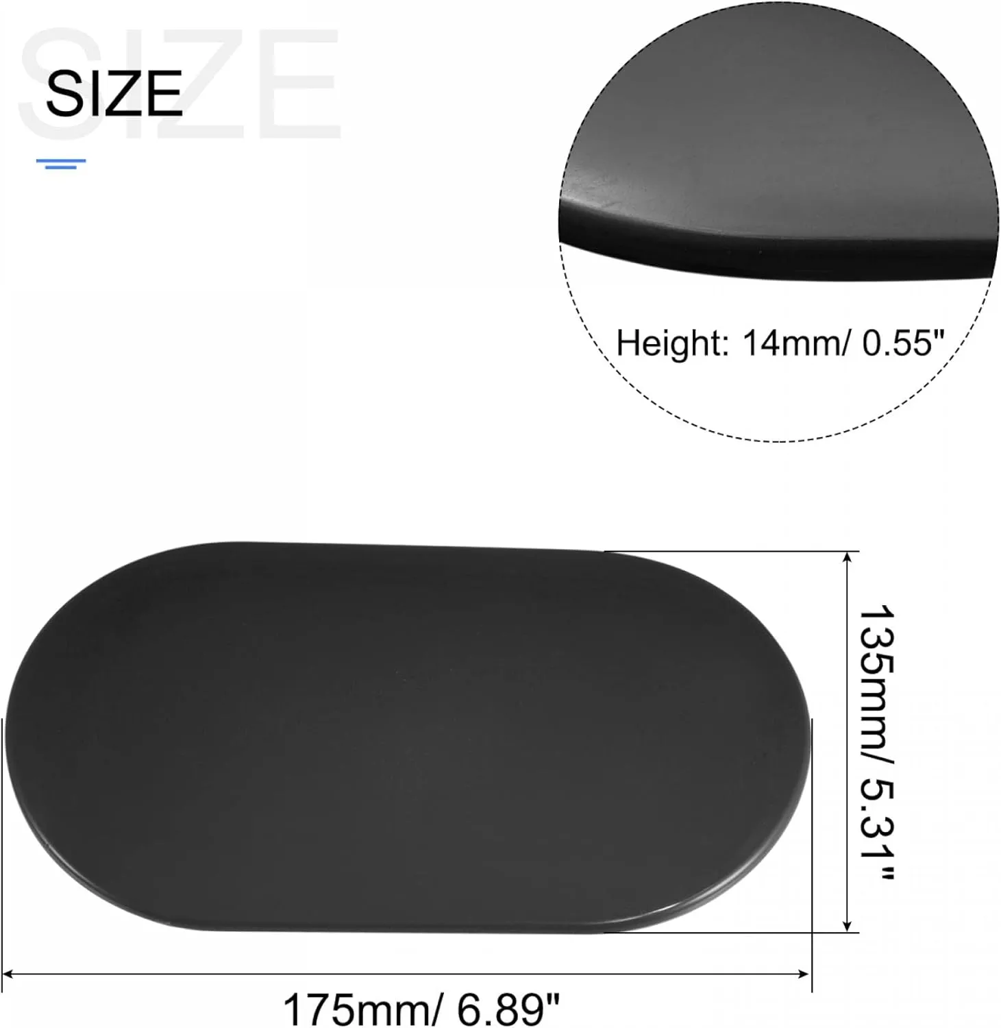 uxcell Exercise Core Sliders, Oval Glider Discs with Feet Cover, Dual Sided Usage in Home Gym for Full Body Workout