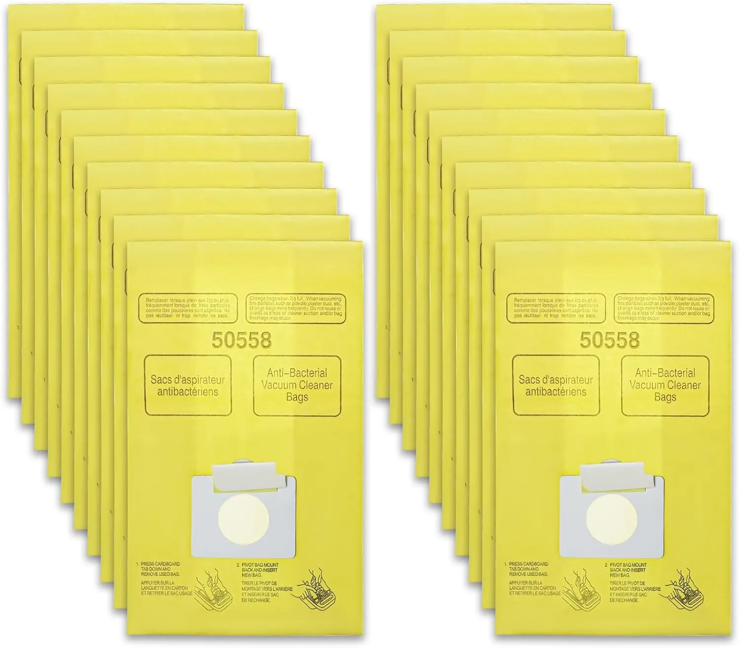 Vacuum Cleaner Bags Replacement for Kenmore Canister Type C/Q 5055, 50555, 50557, 50558, 200 Series, 400 Series, 600 Series, 700 Series, 800 Series and Pana·sonic Type C-5, C-18 Series Vacuum, 20 Pack