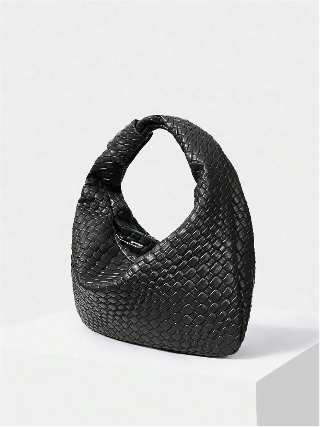 Verdusa Women's Hobo Bags Zipper Handbags Knot Strap Leather Shoulder Bag Evening Clutch Purse