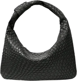 Verdusa Women's Hobo Bags Zipper Handbags Knot Strap Leather Shoulder Bag Evening Clutch Purse