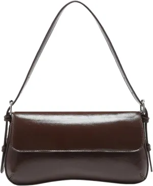 Verdusa Women's Retro Faux Oiled Leather Tote Handbag Flap Underarm Shoulder Bags