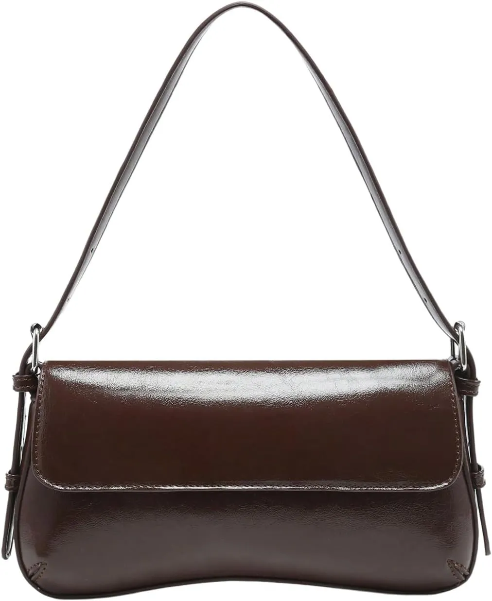 Verdusa Women's Retro Faux Oiled Leather Tote Handbag Flap Underarm Shoulder Bags