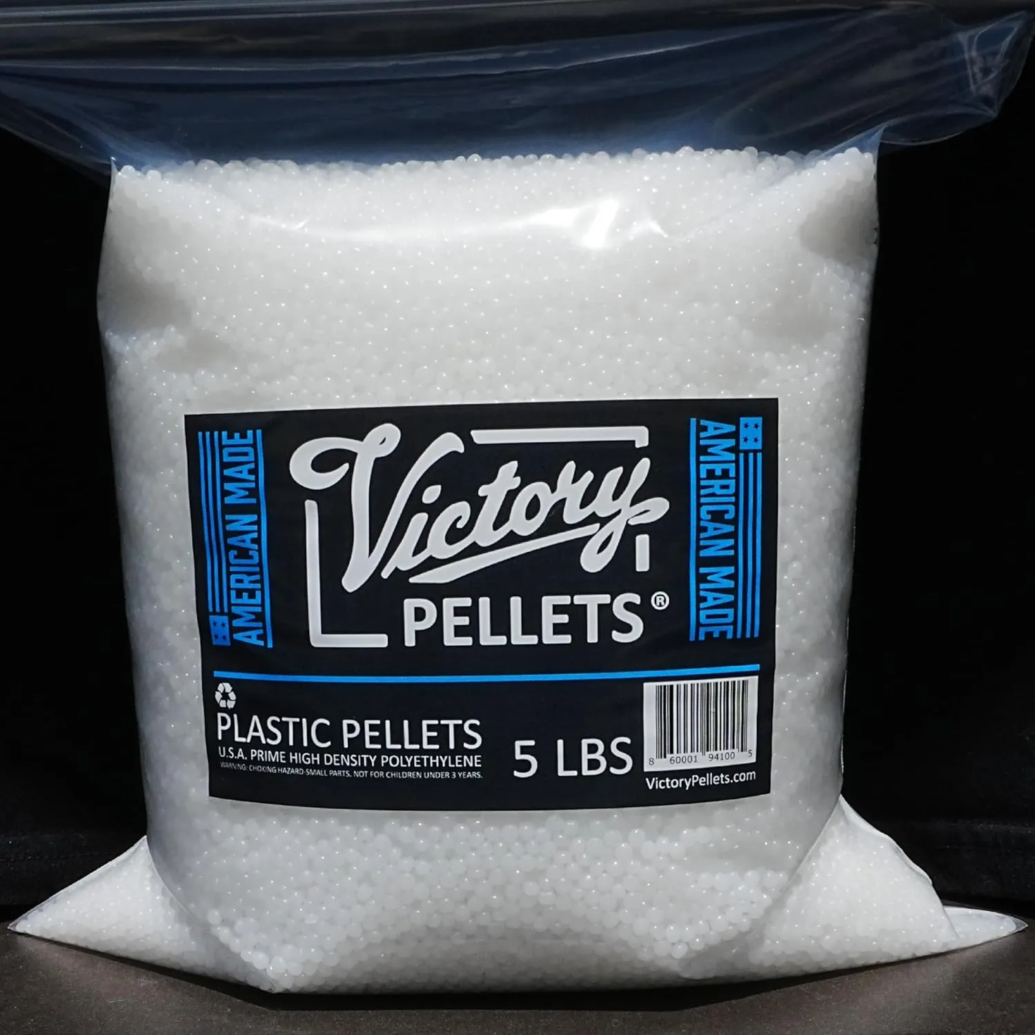 Victory Pellets 5 LBS U.S.A. Plastic Pellets for Slime, Weighted Blankets, Dolls, Rock Tumbling, Stuffed Animals, Plush Toys, Game Changer Bags, ASMR & More