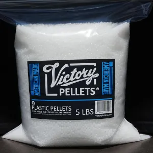 Victory Pellets 5 LBS U.S.A. Plastic Pellets for Slime, Weighted Blankets, Dolls, Rock Tumbling, Stuffed Animals, Plush Toys, Game Changer Bags, ASMR & More