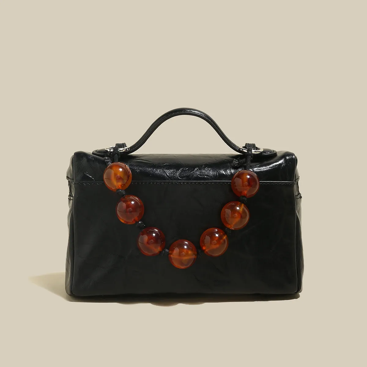 Vintage Bag with Shoulder Bead Streamlined Vanity IoT-powered Strap Resin