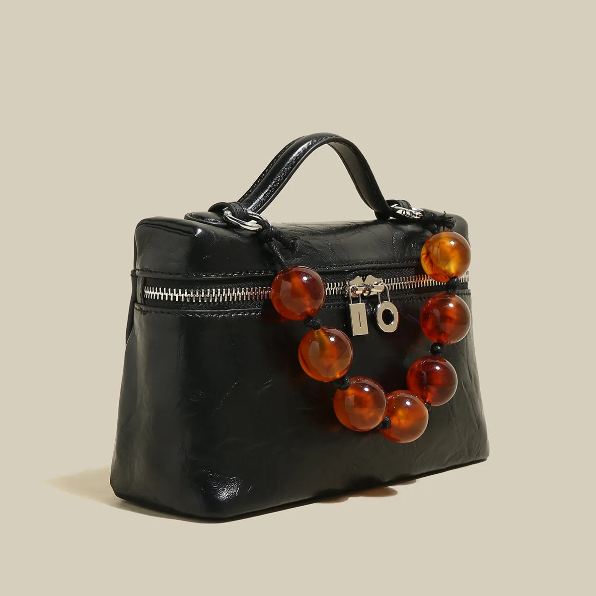 Vintage Bag with Shoulder Bead Streamlined Vanity IoT-powered Strap Resin