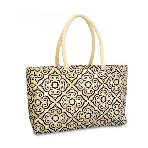 VINTAGE-INSPIRED DAMASK JUCO BAG