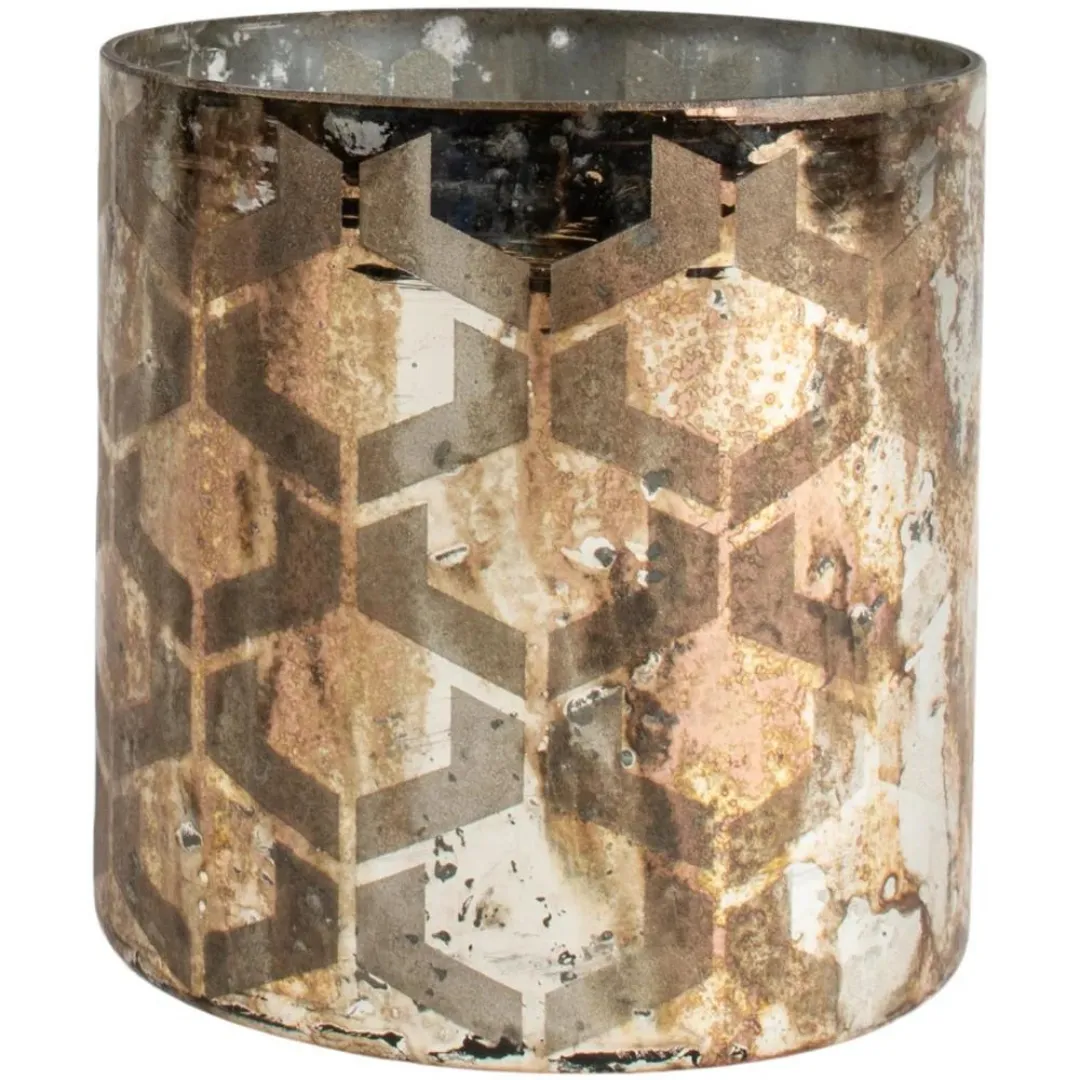 Votive Holder Patterned Antique