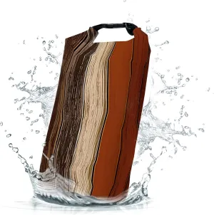 Waterproof Dry Bag,Roll Top Retro Rustic Barn Wood Small Waterproof Backpack 5L/10L/20L Floating and Lightweight Bags for Kayaking, Boating, Fishing, Swimming and Camping