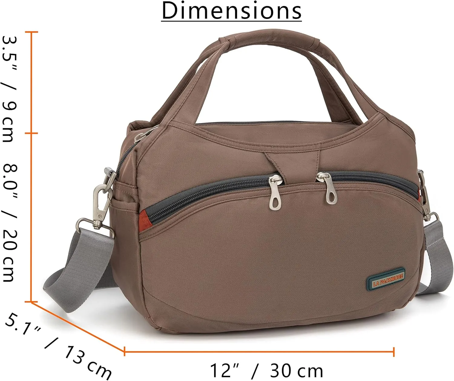Waterproof Nylon Crossbody Bags for Women Multi-Pocket Shoulder Bag Travel Purse and Handbag