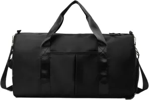 Waterproof Sports Bag, Workout Bag with Compartments | Oxford Fabric Gym Bag with Large Capacity - Multifunctional Exercise Bags, Wear-resistant Shoulder Bag, Black, Consulte la descripción, See