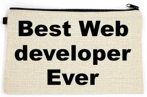 Web Developer Makeup Bag, Gift For Web Developer, Best Web Developer Ever, Toiletry Bag, Birthday Gift For Her, Makeup Bag For Women, Christmas Gift Bag
