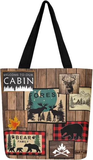 Western Canvas Tote Bag Gothic Bull Skull Beach Bag,Cowboy Hat Rustic Cowboy Boots Exotic Cow Horse Handbag