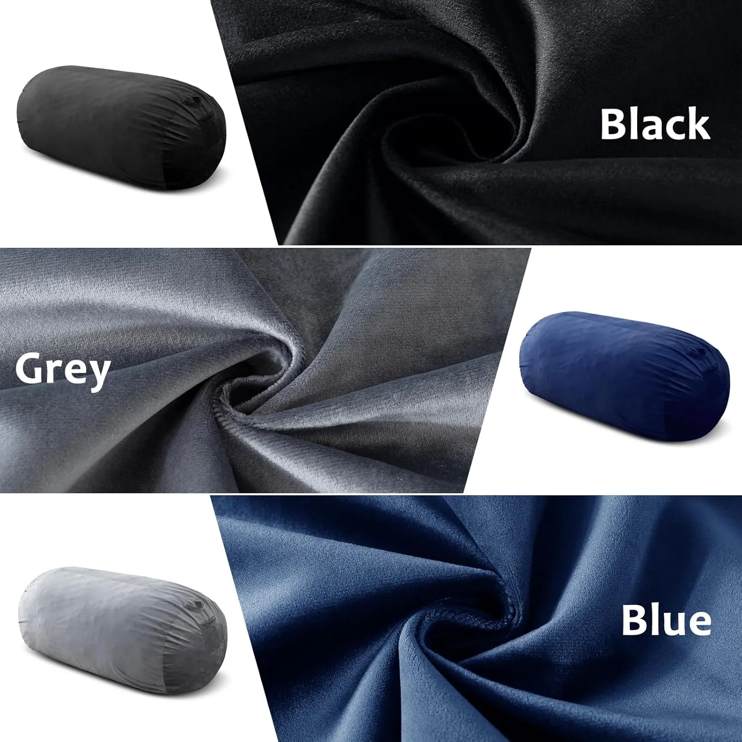 WhatsBedding 7ft Fuf XXL Memory Foam Filled Bean Bag Chair with Removable Cover,Bean Bags for Adults,Soft Dutch Velvet,Thoughtful Pull-tab & Side Pockets,Machine Washable,7 feet Giant,Cobalt