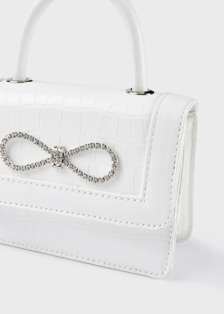 White Appliqué Handbag