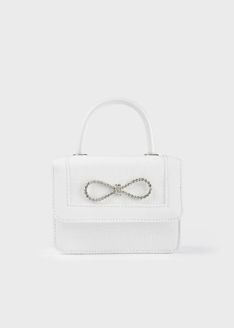 White Appliqué Handbag