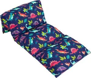Wildkin Kids Floor Lounger – Pillow Lounger, Travel-Friendly, Ideal for Sleepovers, Fits Standard Pillows - Darling Dinosaurs