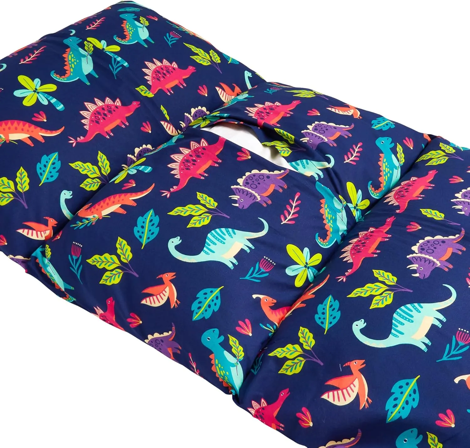 Wildkin Kids Floor Lounger – Pillow Lounger, Travel-Friendly, Ideal for Sleepovers, Fits Standard Pillows - Darling Dinosaurs