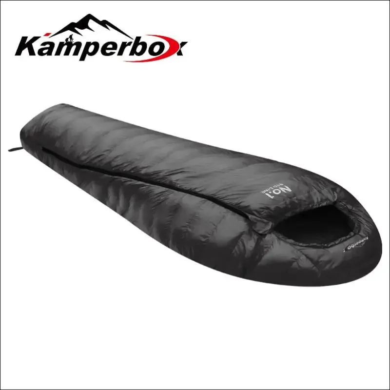Winter mummy sleeping bag - cold weather, -22°c limit temperature, ultralight & spacious, 195x80cm