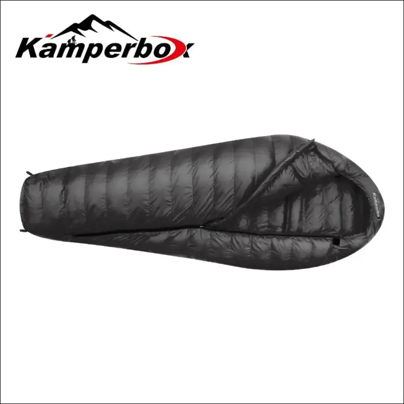 Winter mummy sleeping bag - cold weather, -22°c limit temperature, ultralight & spacious, 195x80cm