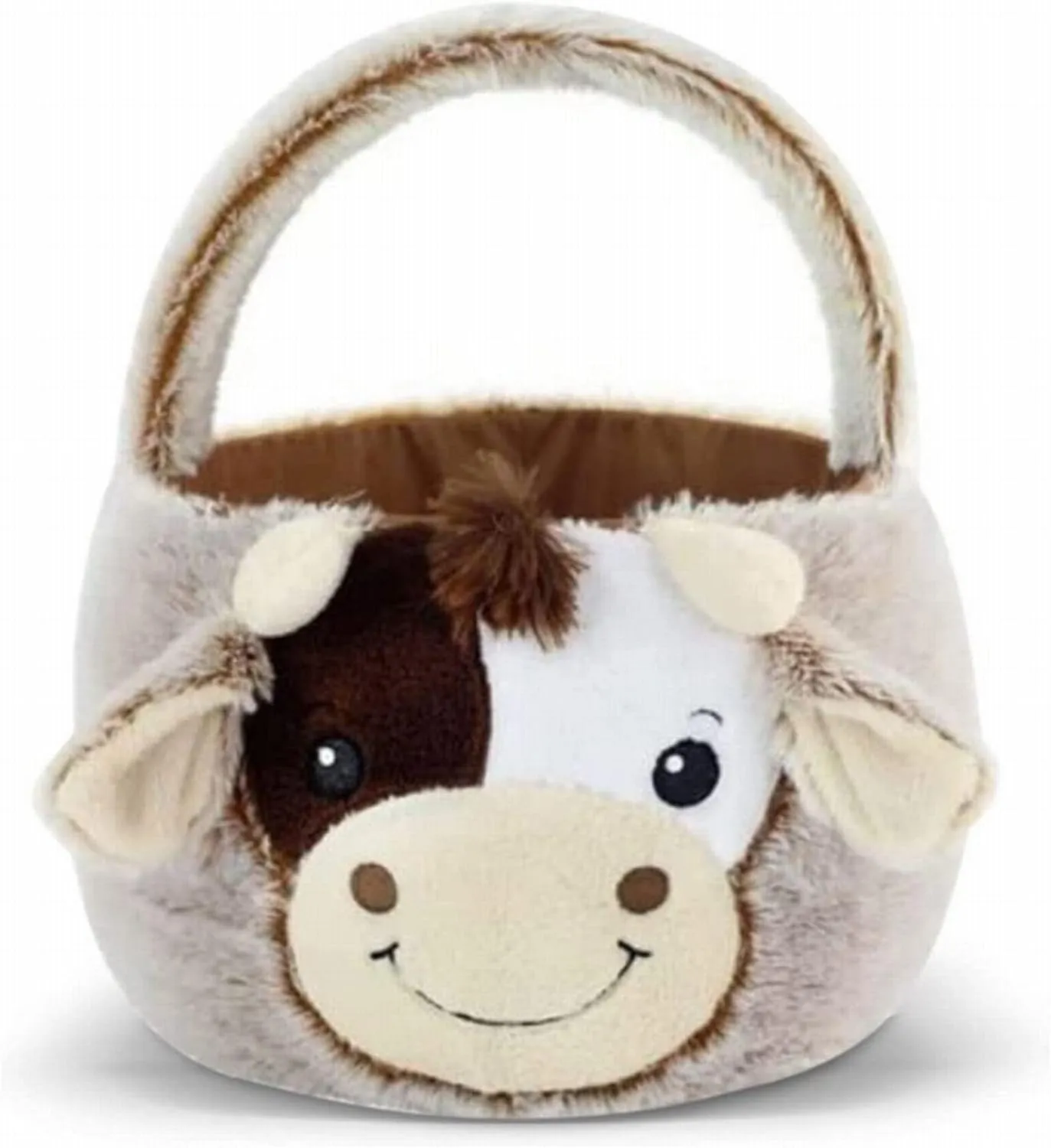 with Plush Tote 2022 Bags Easter In/25cm【New】 Cow Easter Buckets Plush Cow Bags for Hunting Plush Basket Easter 10 Cute Ear Easter for Girls Home Textile Storage Blanket (White, One Size)