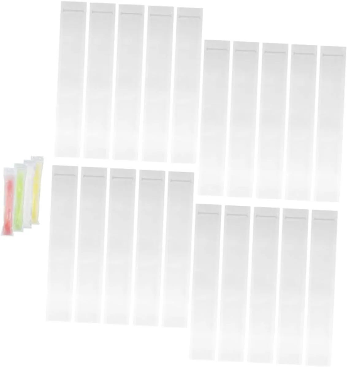 WOFASHPURET 3sets 50pcs Portable Ice Candy Bags Reusable Ice Sucker Pouches for Flavors for Summer Parties and Events 50pcs*3