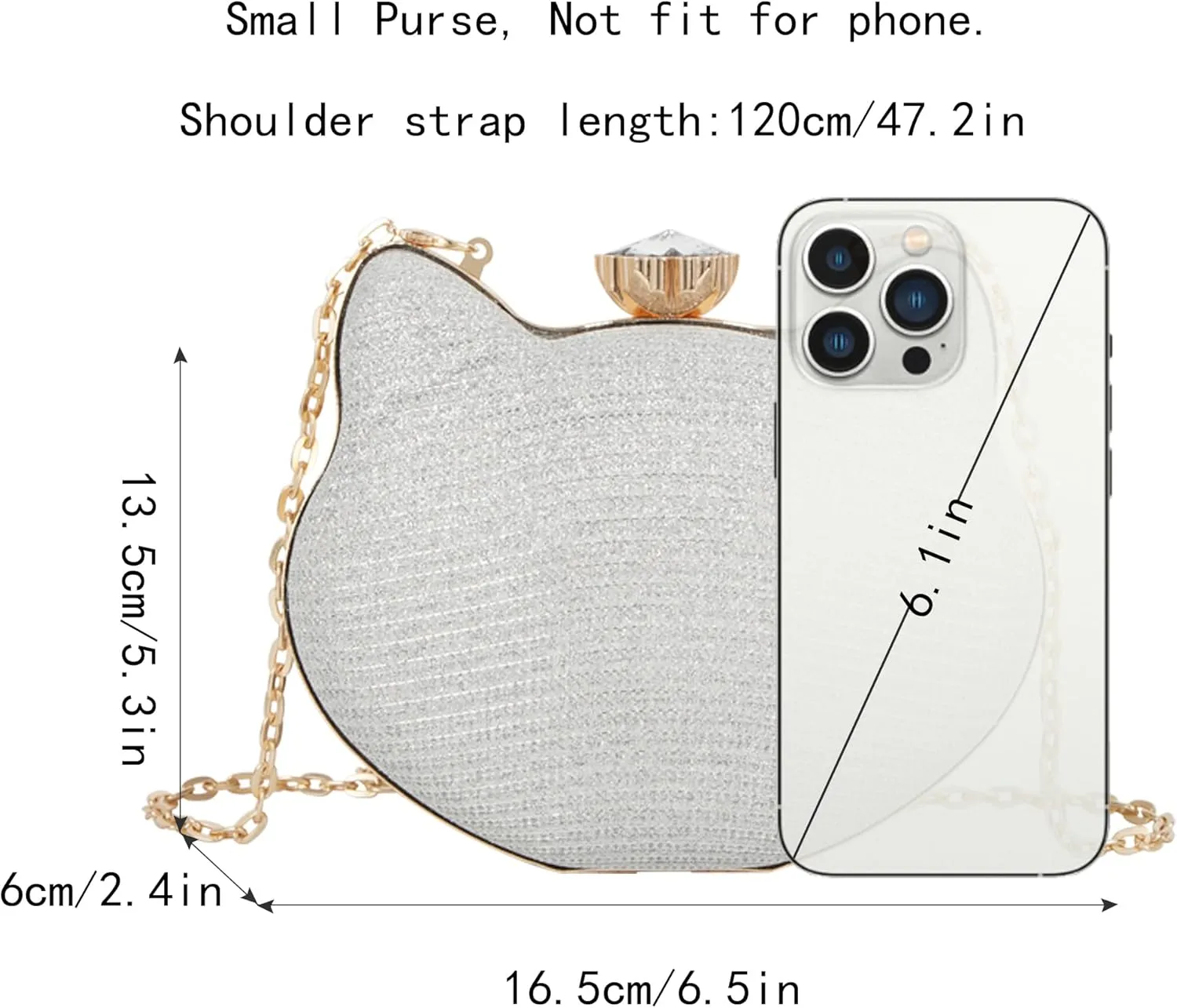 Women Evening Bag Clutch Tote Chain Shoulder Handbag Purse