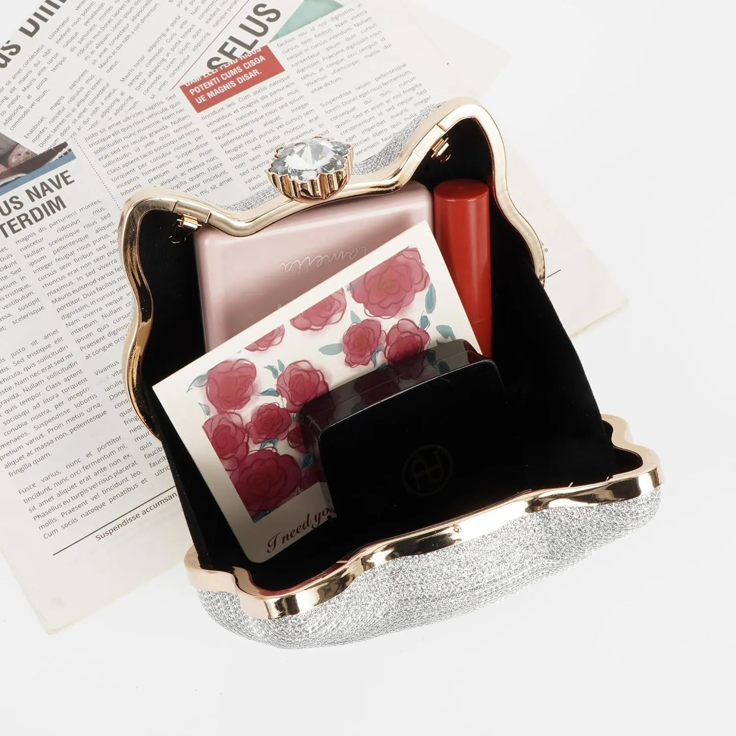 Women Evening Bag Clutch Tote Chain Shoulder Handbag Purse