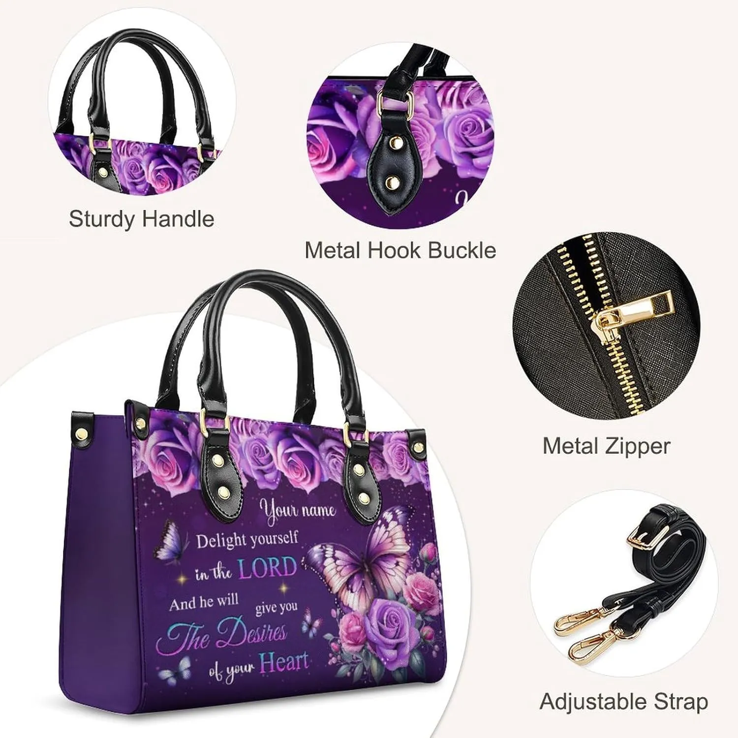 Women Handbag - Medium Top Handle Shoulder Bags - Tote Bag Gift for Women - PU Leather Handbags for Work, Travel