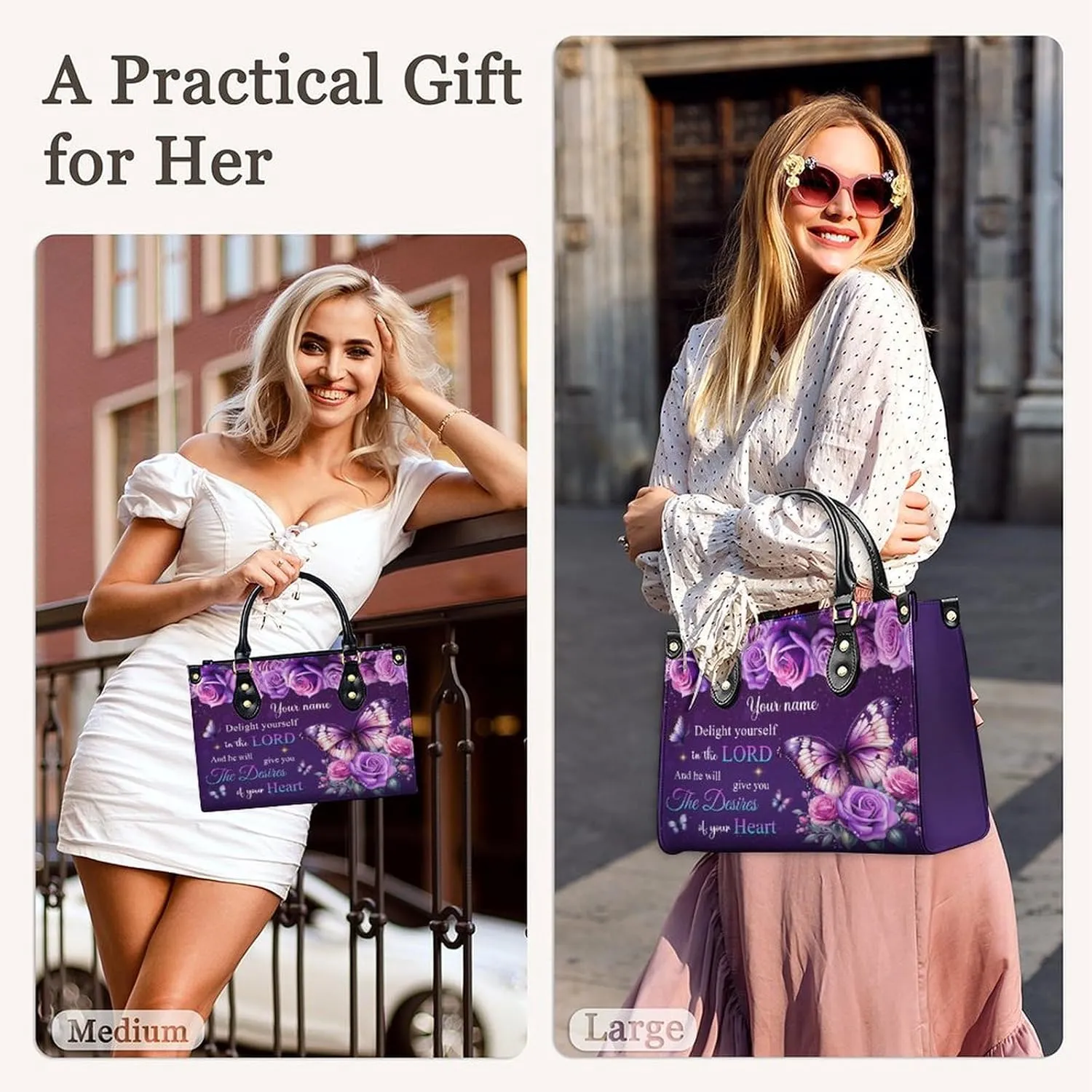 Women Handbag - Medium Top Handle Shoulder Bags - Tote Bag Gift for Women - PU Leather Handbags for Work, Travel