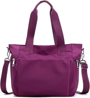 Women Nylon Tote Bag Water resistant Multi-function Shoulder Handbag Light Travel Messenger Bags